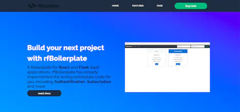 rfBoilerplate- React + Flask gallery image