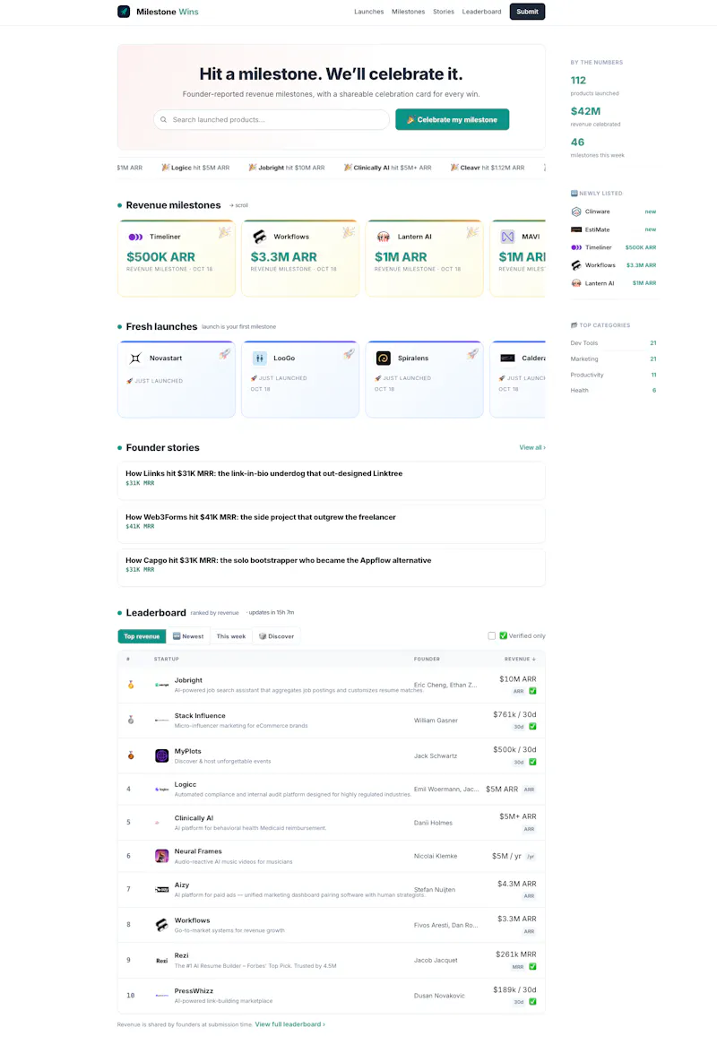 MilestoneWins screenshot 3