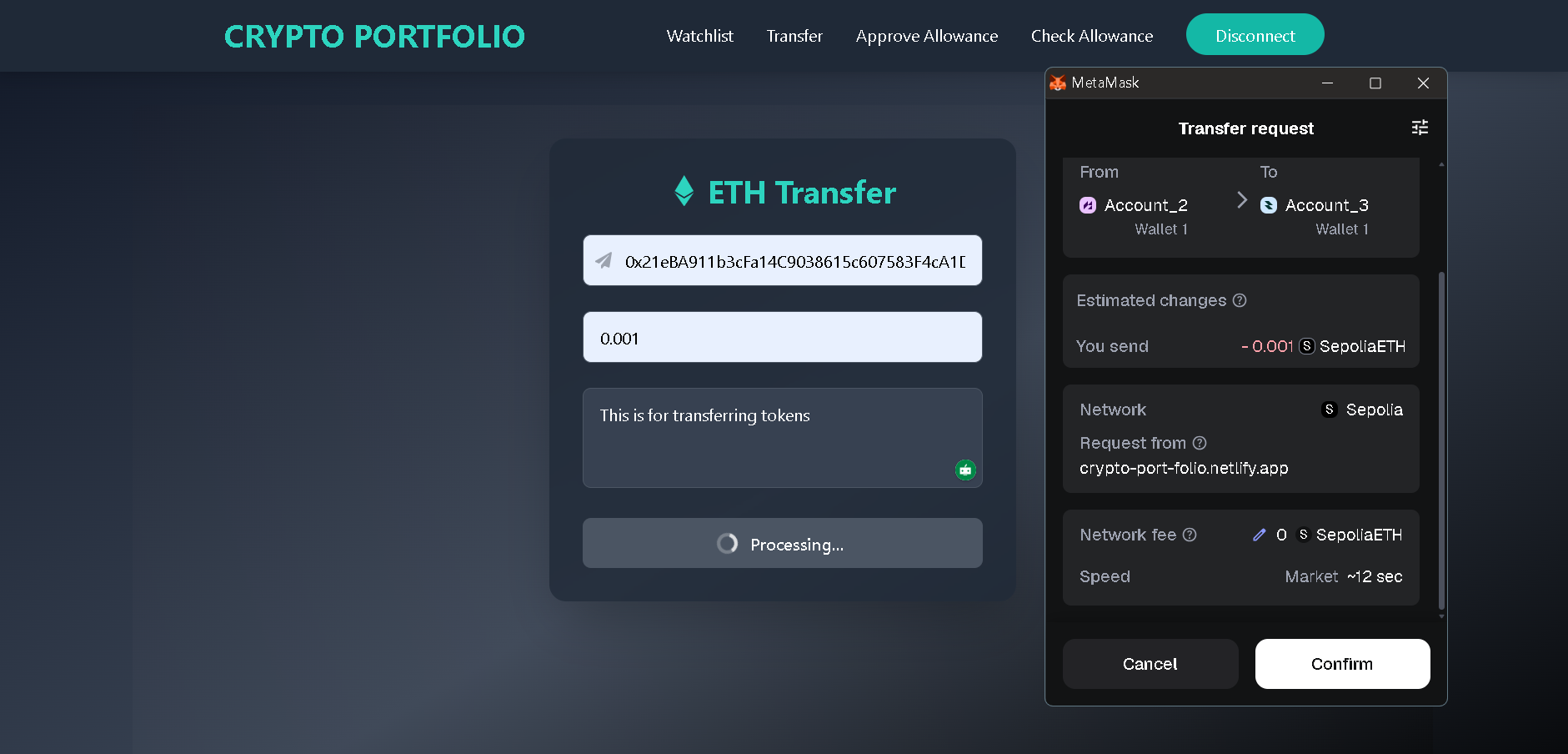 Crypto Portfolio gallery image