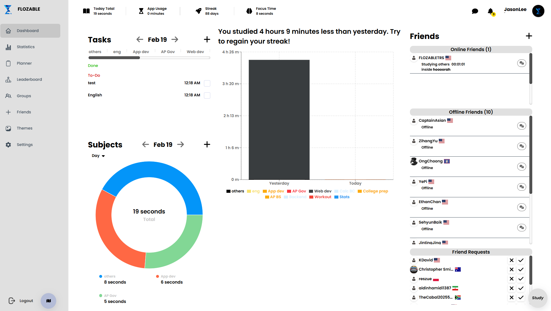 FLOZABLE - Track, analyze, and stay motivated with your study progress media 1