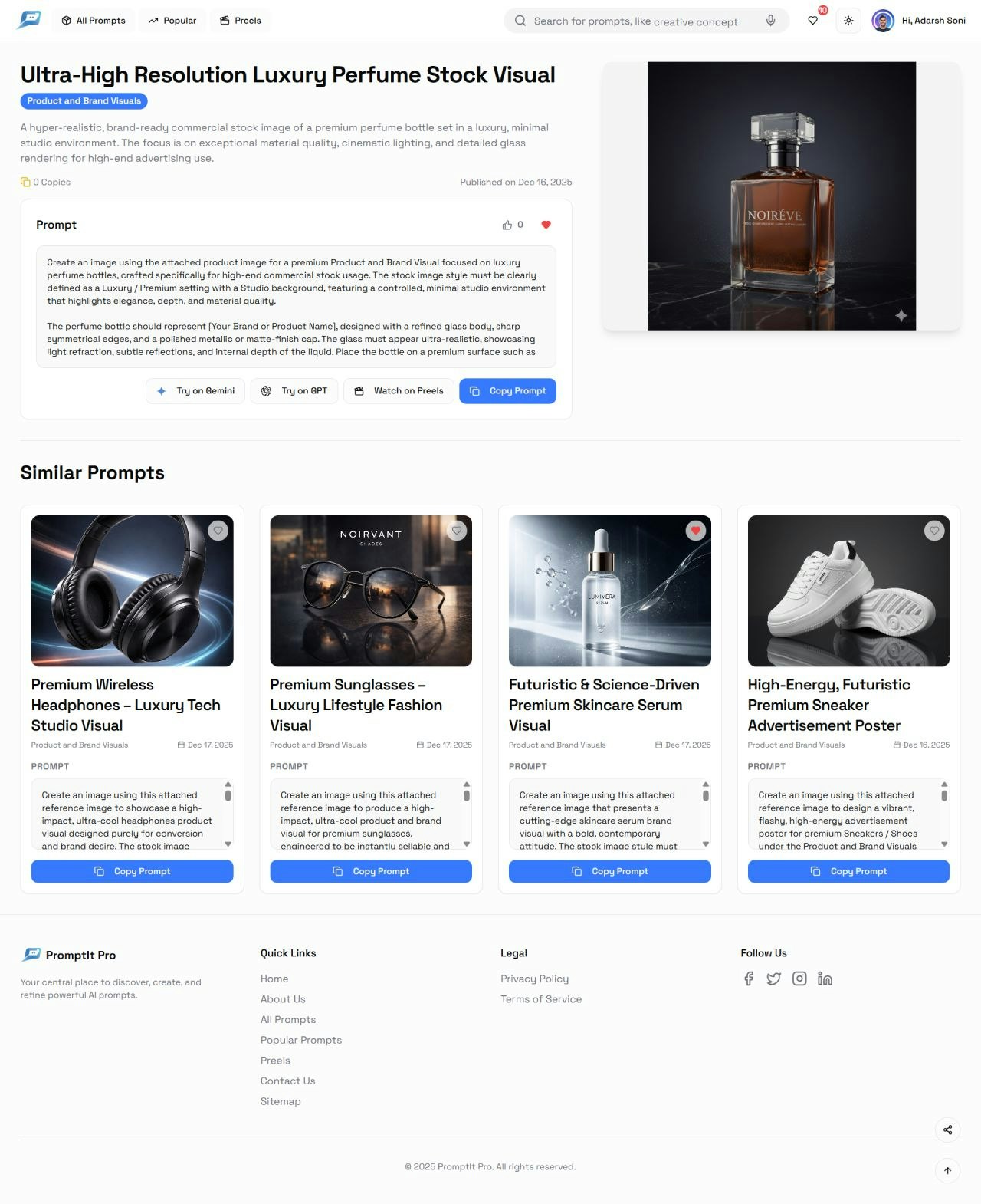 PromptIt Pro - Main product screenshot demonstrating key features and user interface