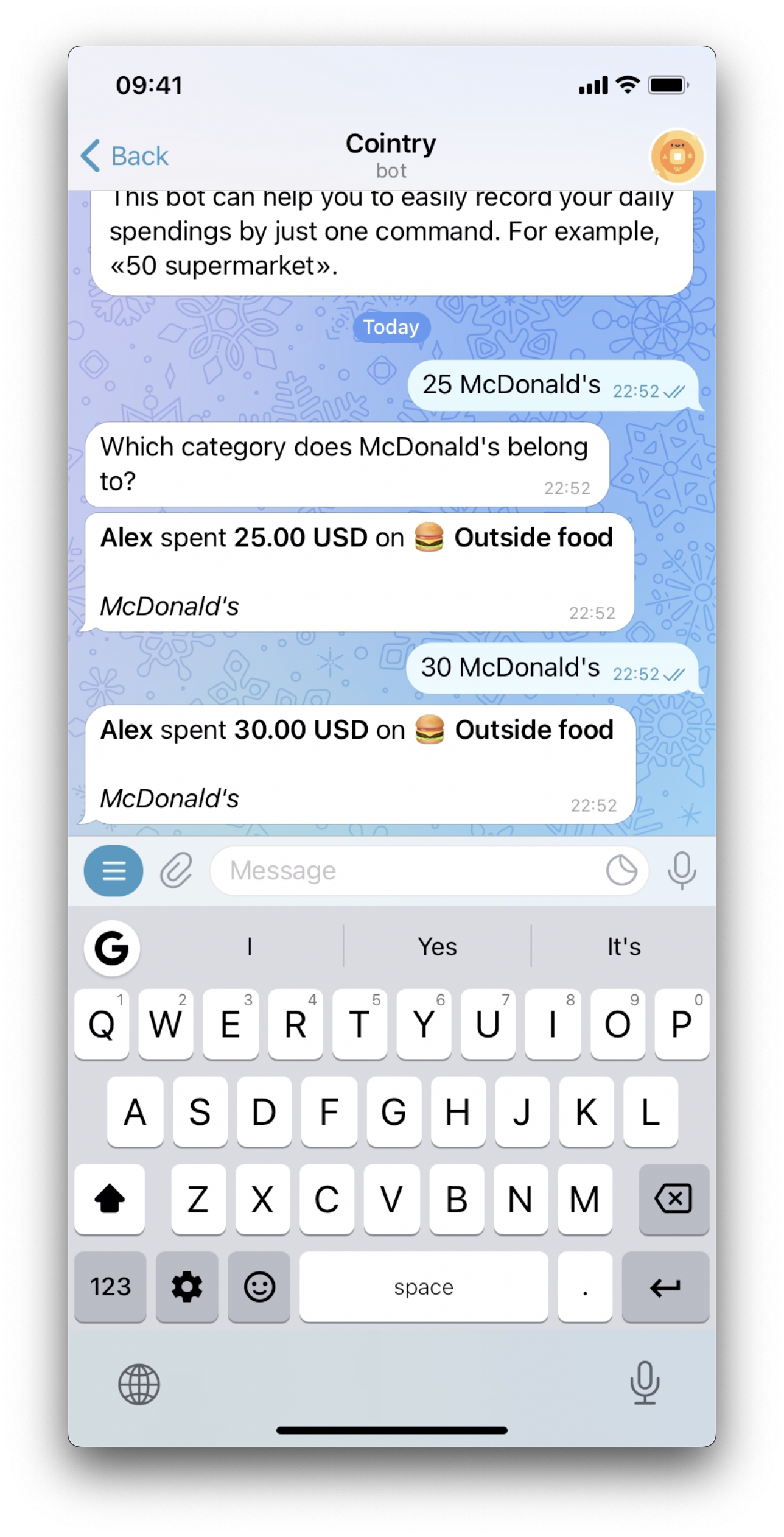Land - Familie- en persoonlijke financiële trackingbot media 3