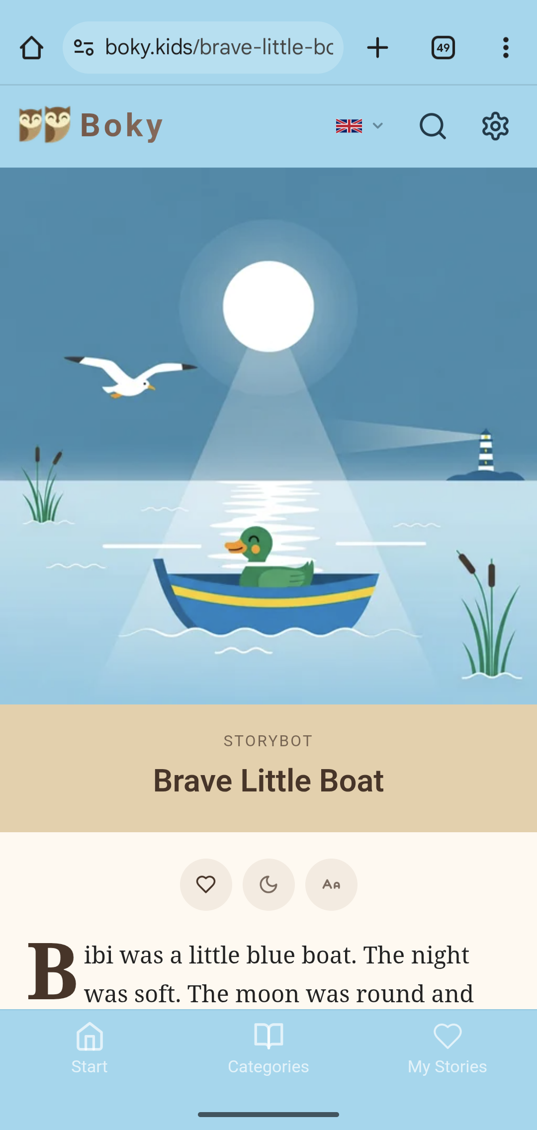 Boky.kids - Screenshot 3 showing product features and functionality