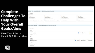 Notion Fitness Tracker - ASCEND Template gallery image