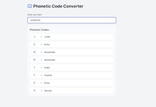 Phonetic Code Generator gallery image