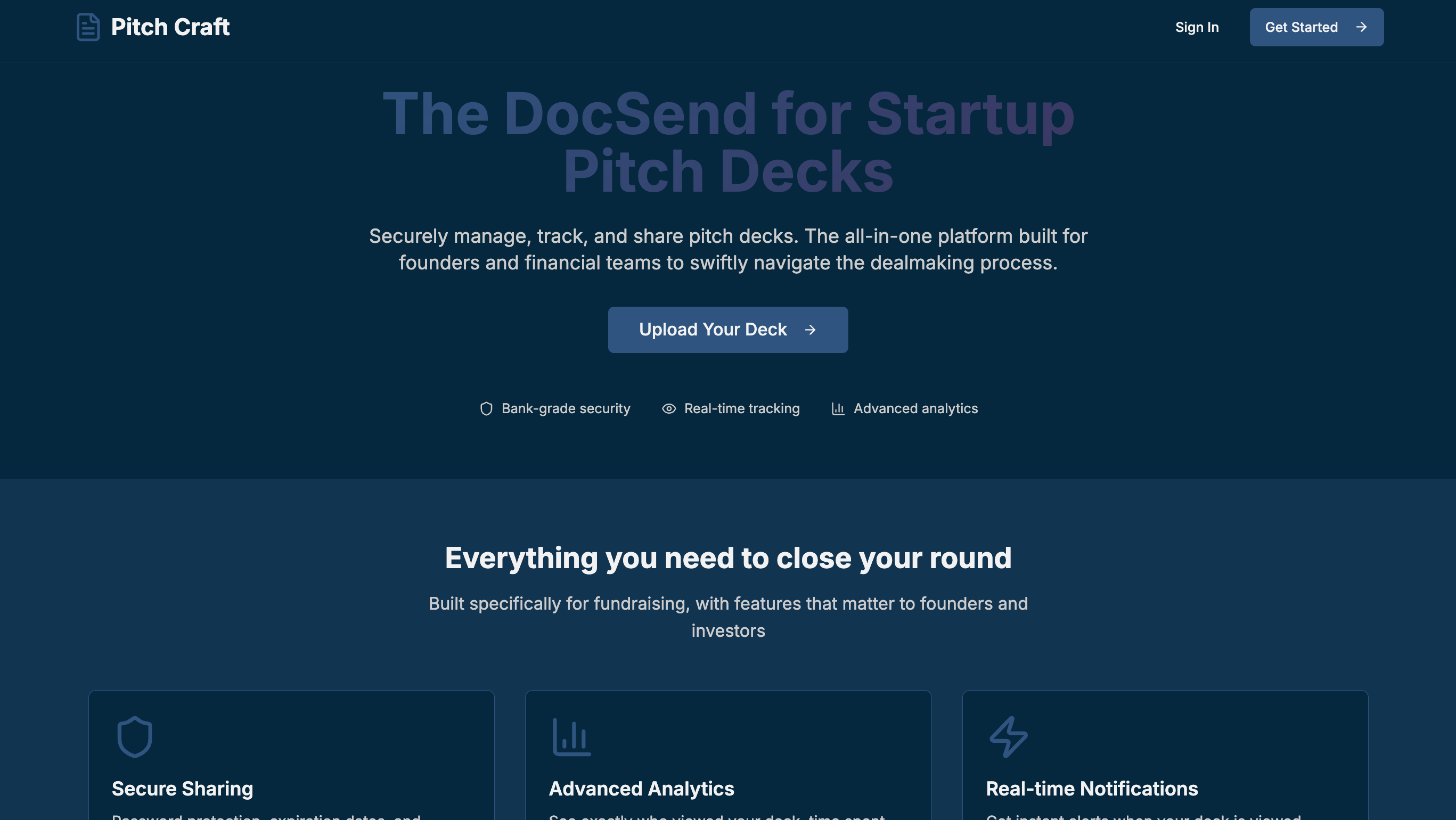 PitchCraft: - Main screenshot showing features and interface