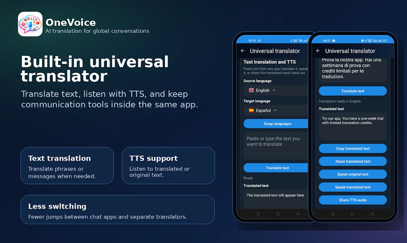 OneVoice for iOS, Android & Web screenshot 5
