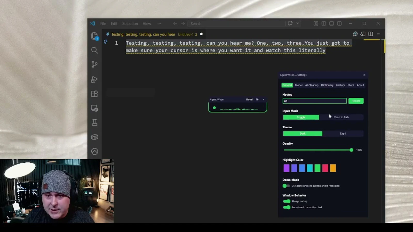 Agent Wispr screenshot 1 (video preview)