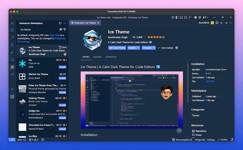 Ice Theme screenshot 3