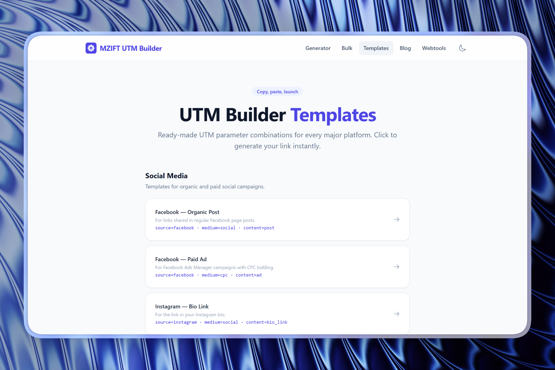 MZIFT UTM Builder gallery image