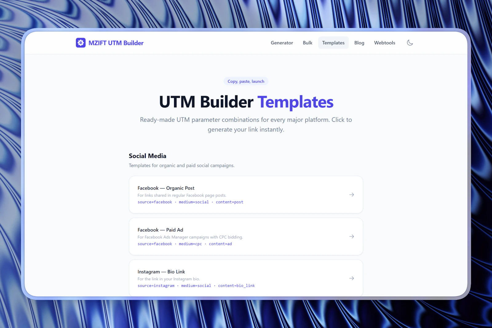 MZIFT UTM Builder screenshot 2