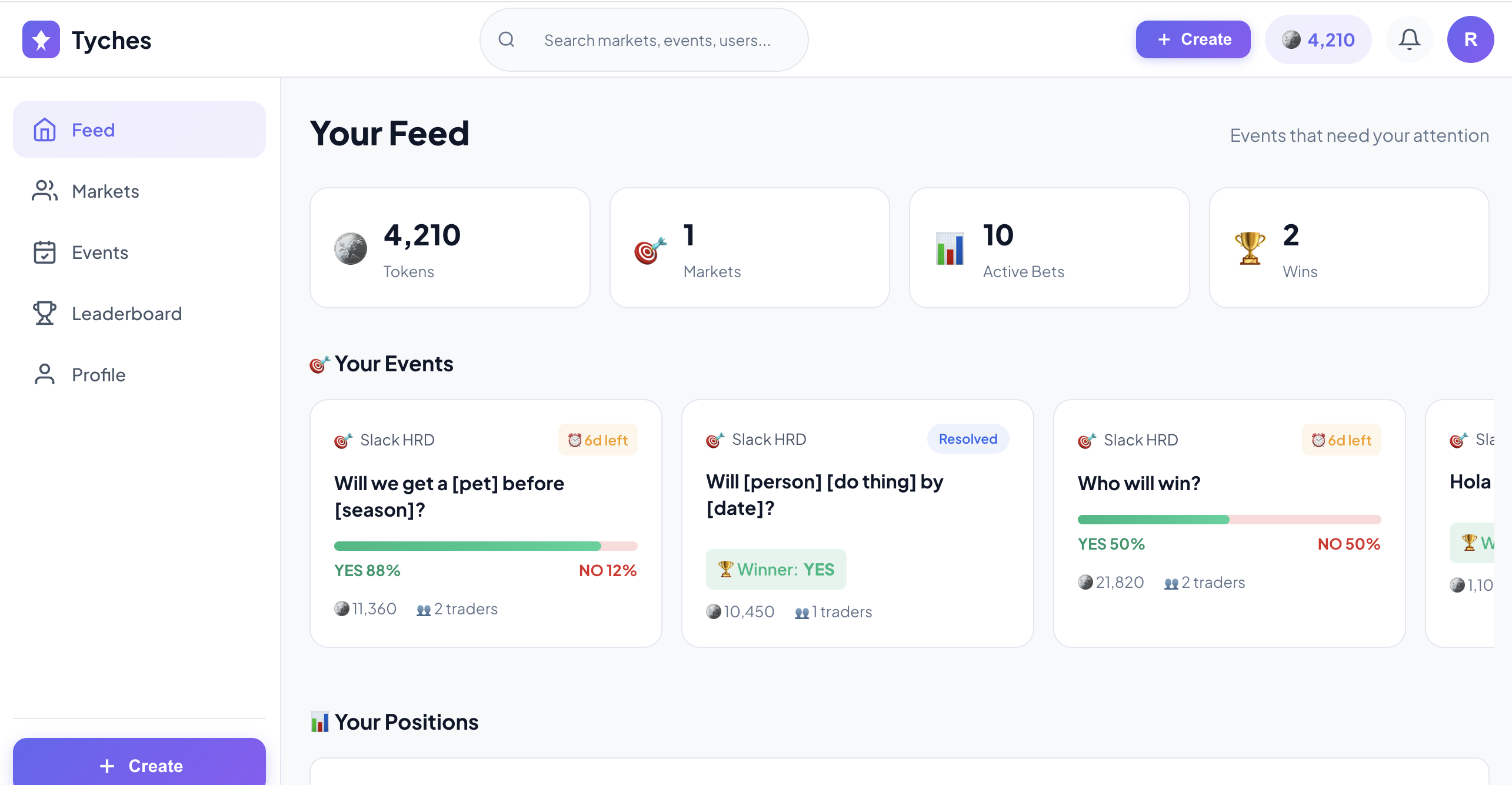 Tyches - Screenshot 2 showing product features and functionality