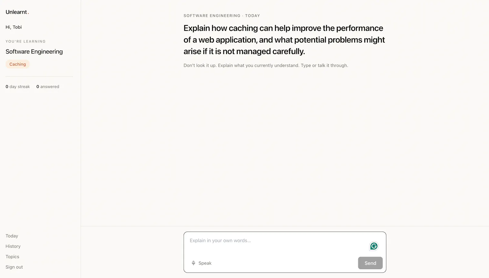 Unlearnt screenshot 3