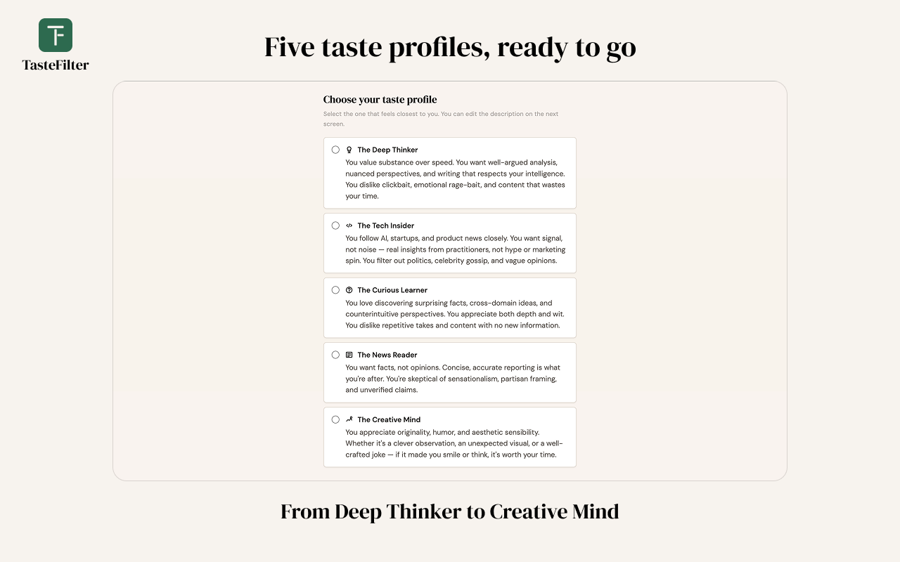 TasteFilter gallery image