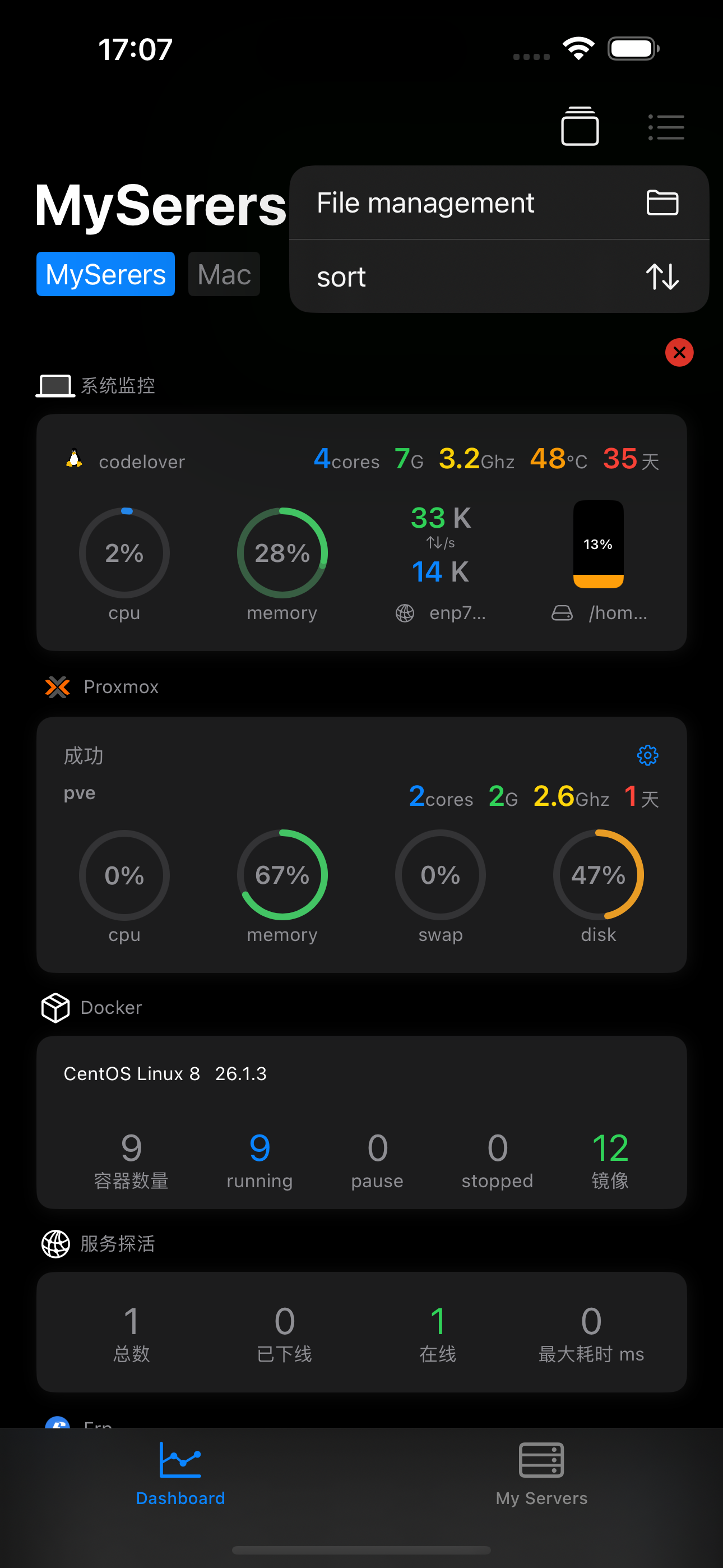 Myservers - Hepsi bir arada sunucu yönetim asistanı. medya 1