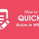 Quick Edit Actions in WordPress