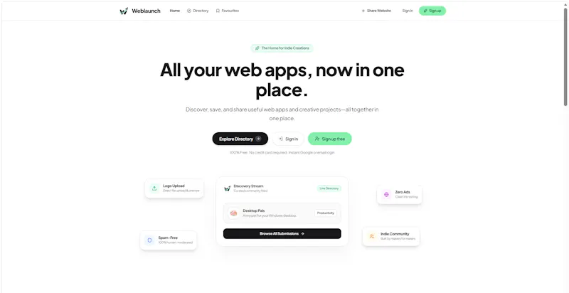 WebLaunch screenshot 2
