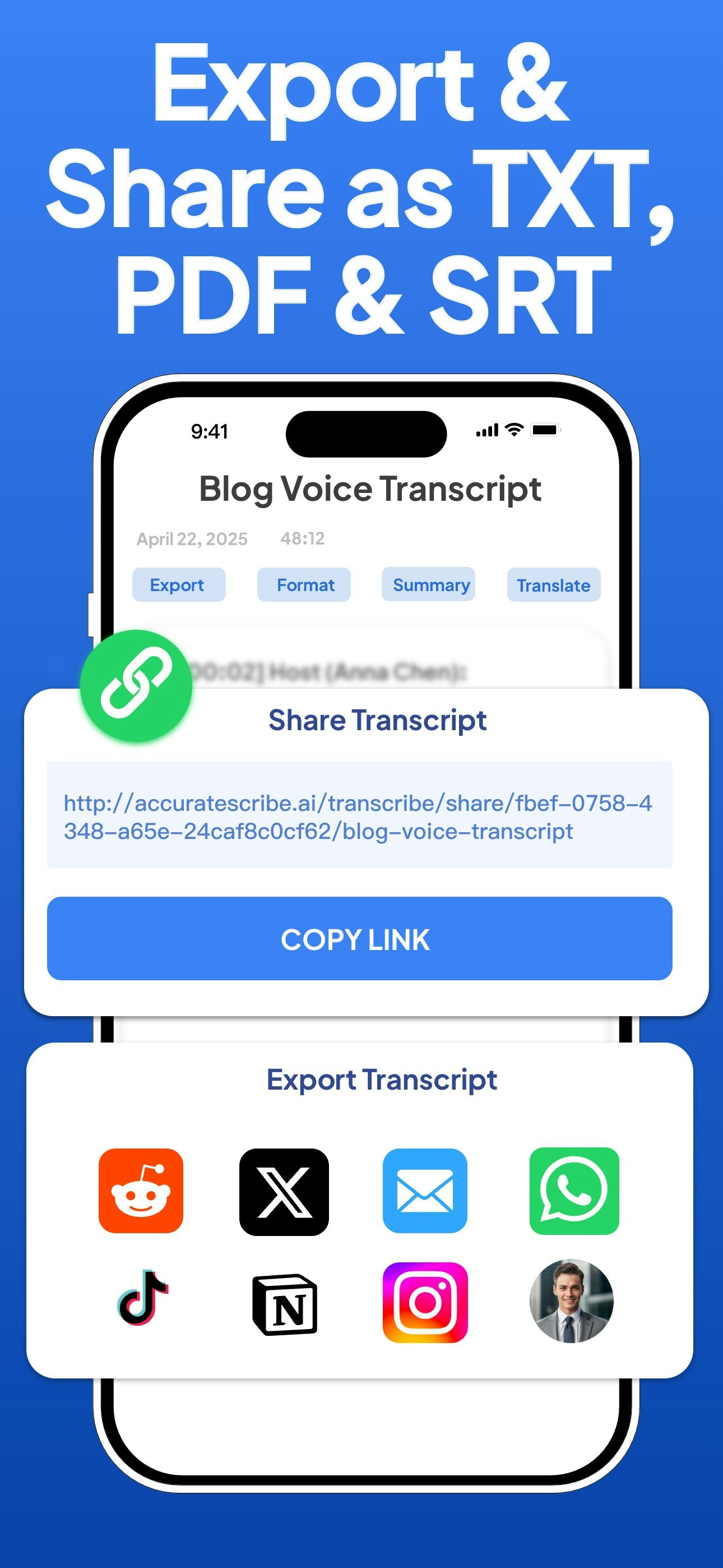 Transcribe AI Voice Note Taker media 3