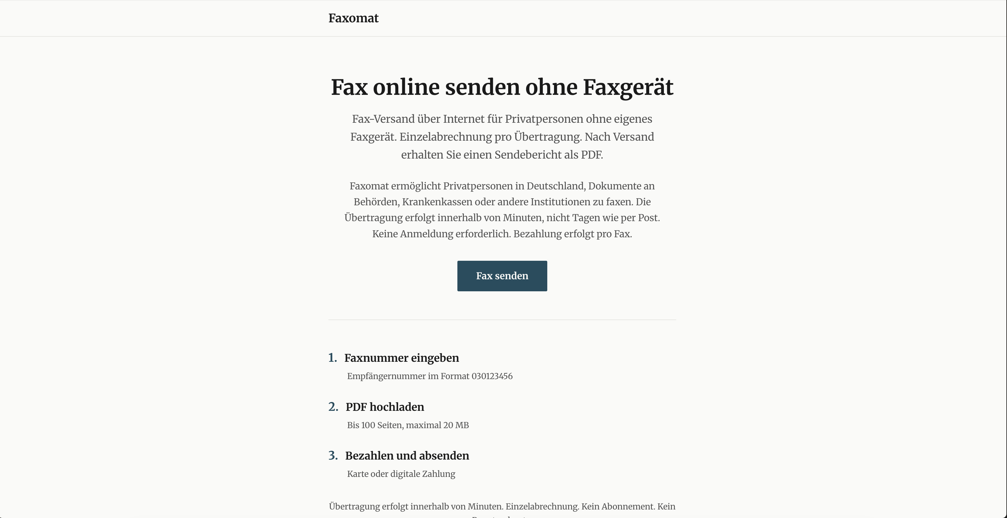 Faxomat - Main product screenshot demonstrating key features and user interface