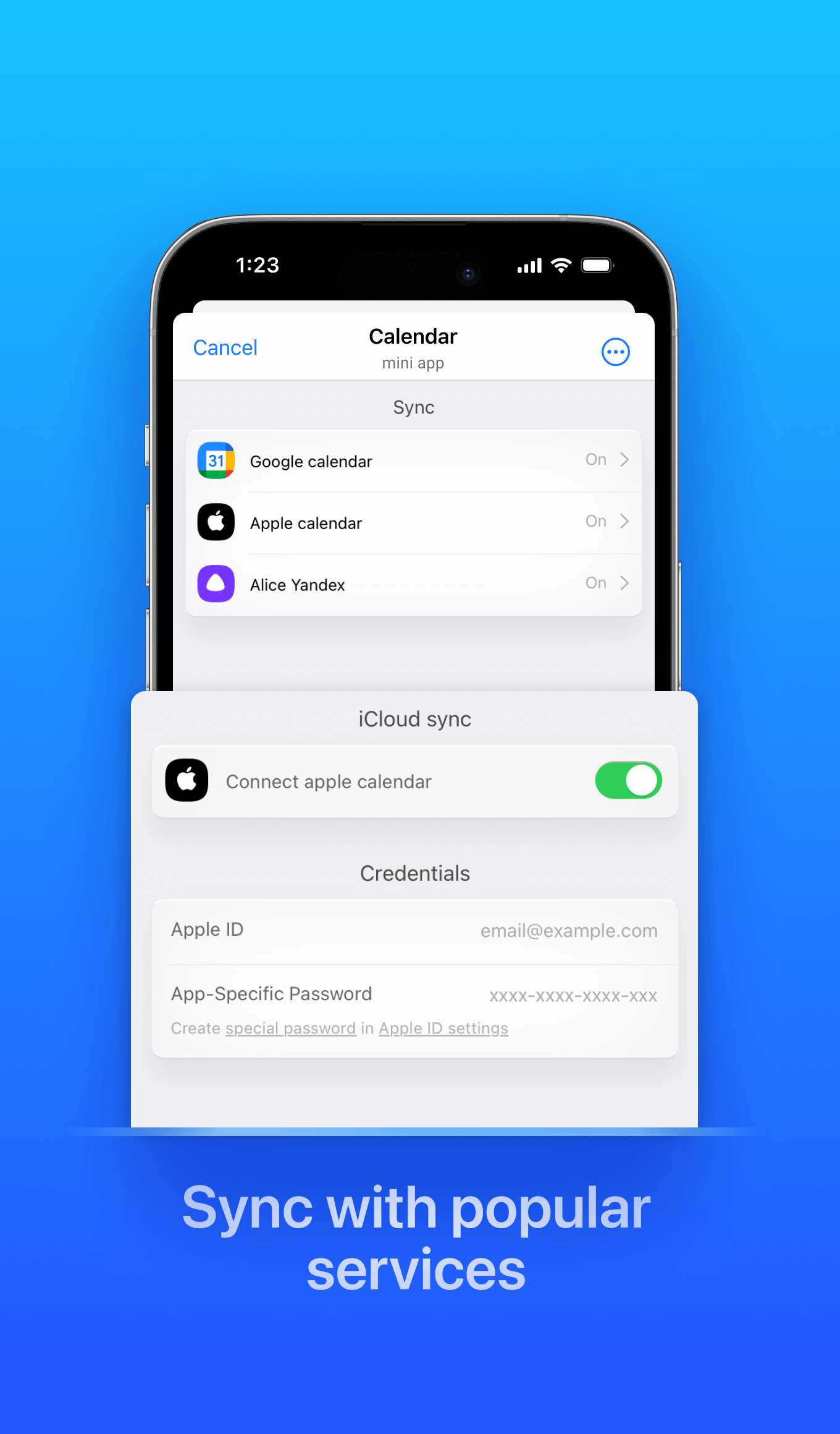 Média Calendrier - Télégramme mini application pour gérer les événements 2