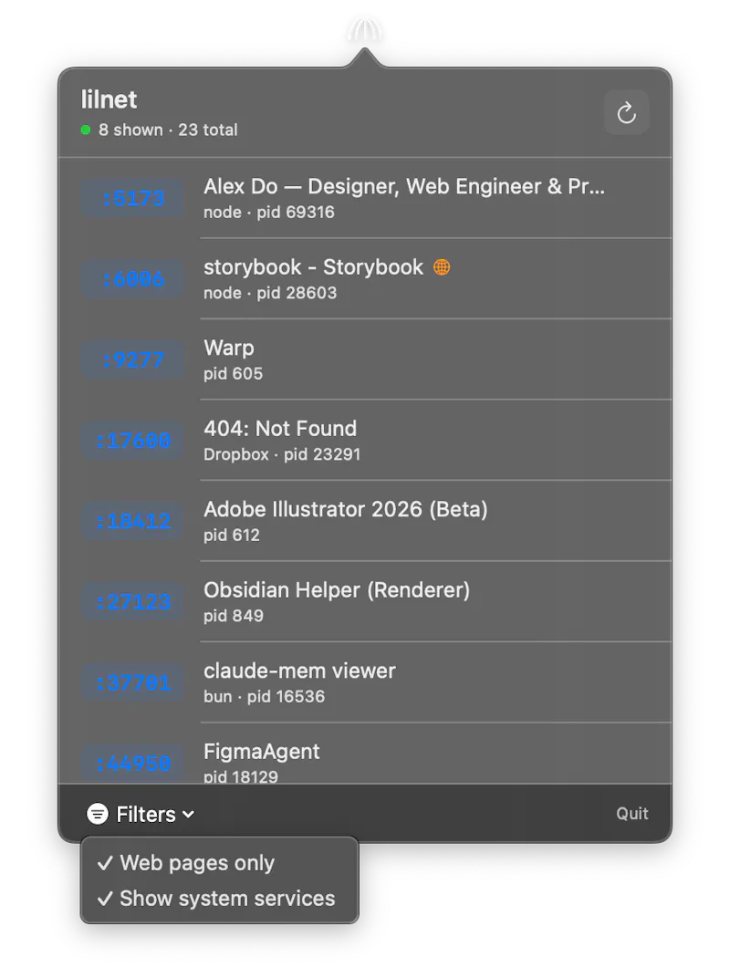 Lilnet, your little network at-a-glance. screenshot 3