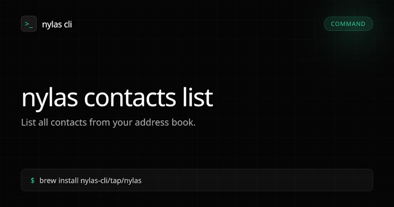 Nylas CLI screenshot 6