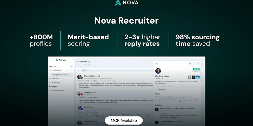 Nova Recruiter:用於尋找、聯繫與招募頂尖人才的 AI 代理平台