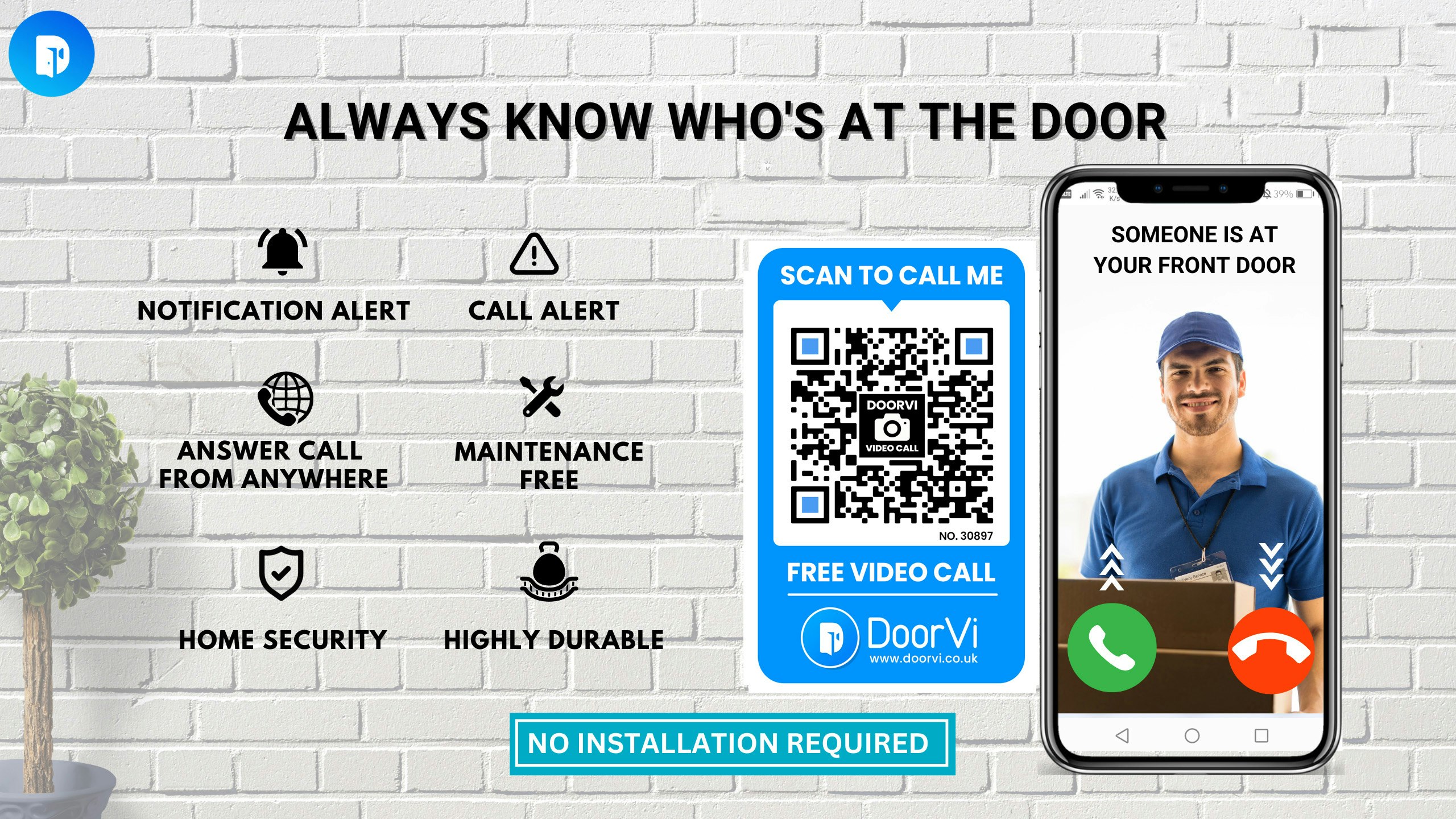 Doorvi Smart por QR Code Video Calling media 3