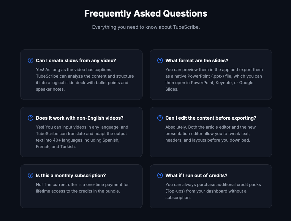 TubeScribe gallery image