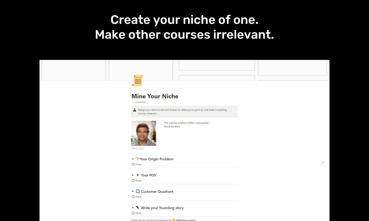 Média Toile de créateur de cours - 12 frameworks de notion pour concevoir votre niche, cours et offre 3