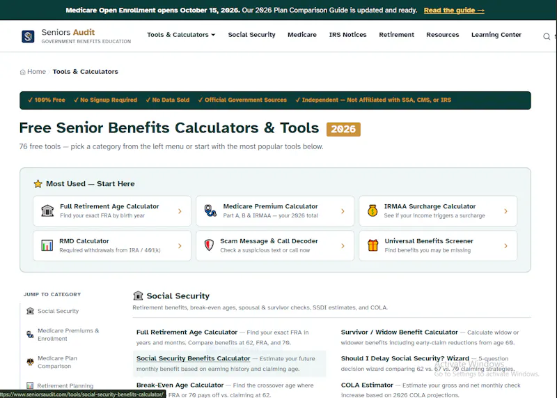 Seniors Audit screenshot 3