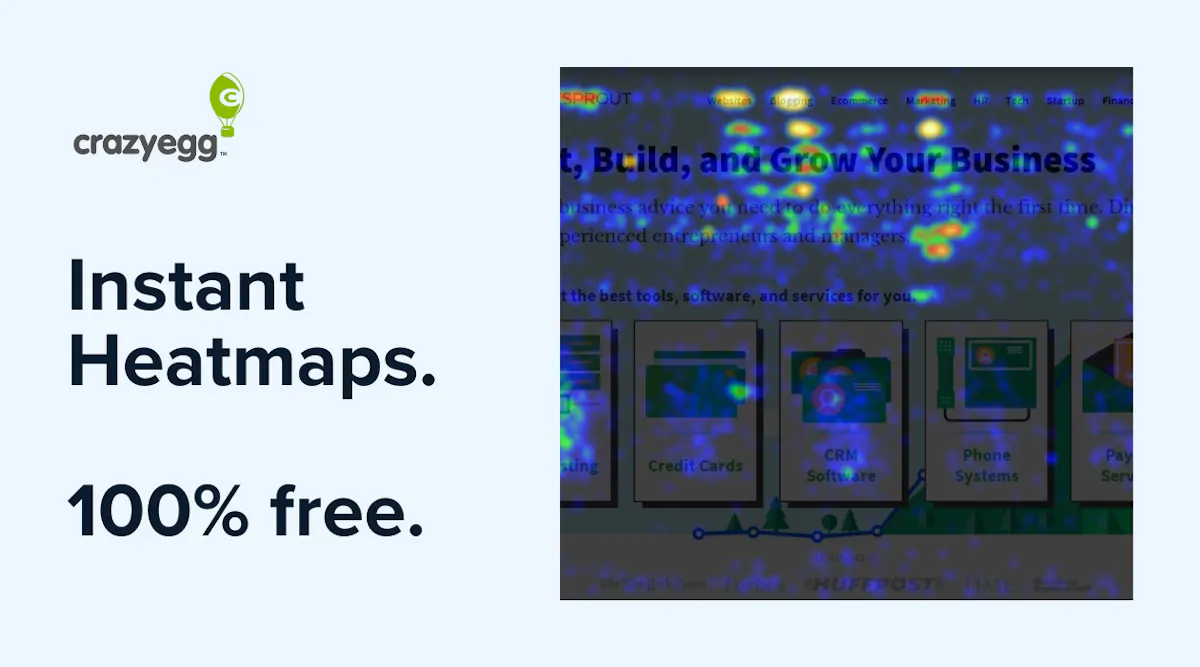 Instant Heatmaps by Crazy Egg