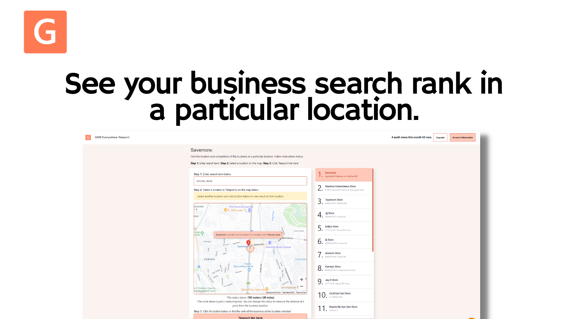 Teleport - Google Maps Rank Finder gallery image