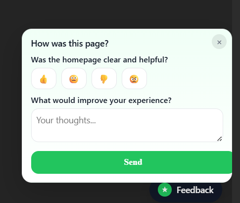 TinyFeedback - Screenshot 2 preview