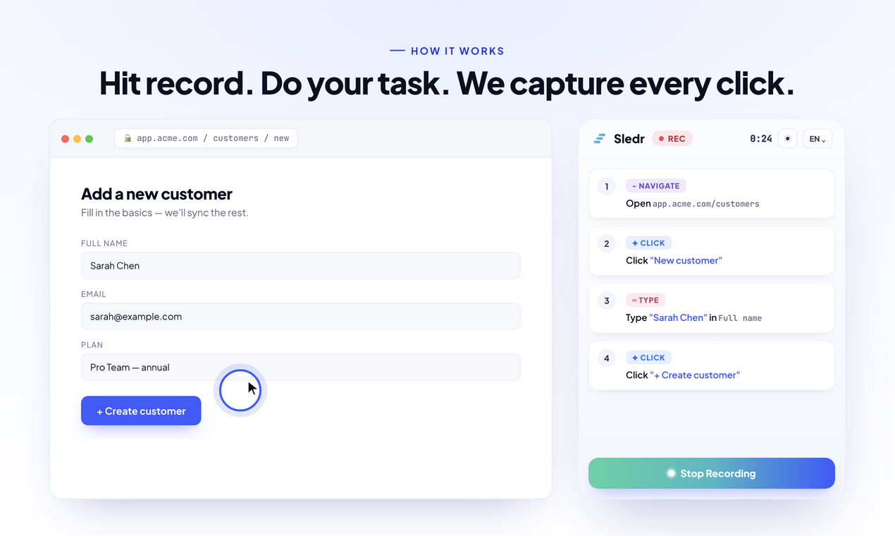Sledr - Your AI Workflow Recorder gallery image