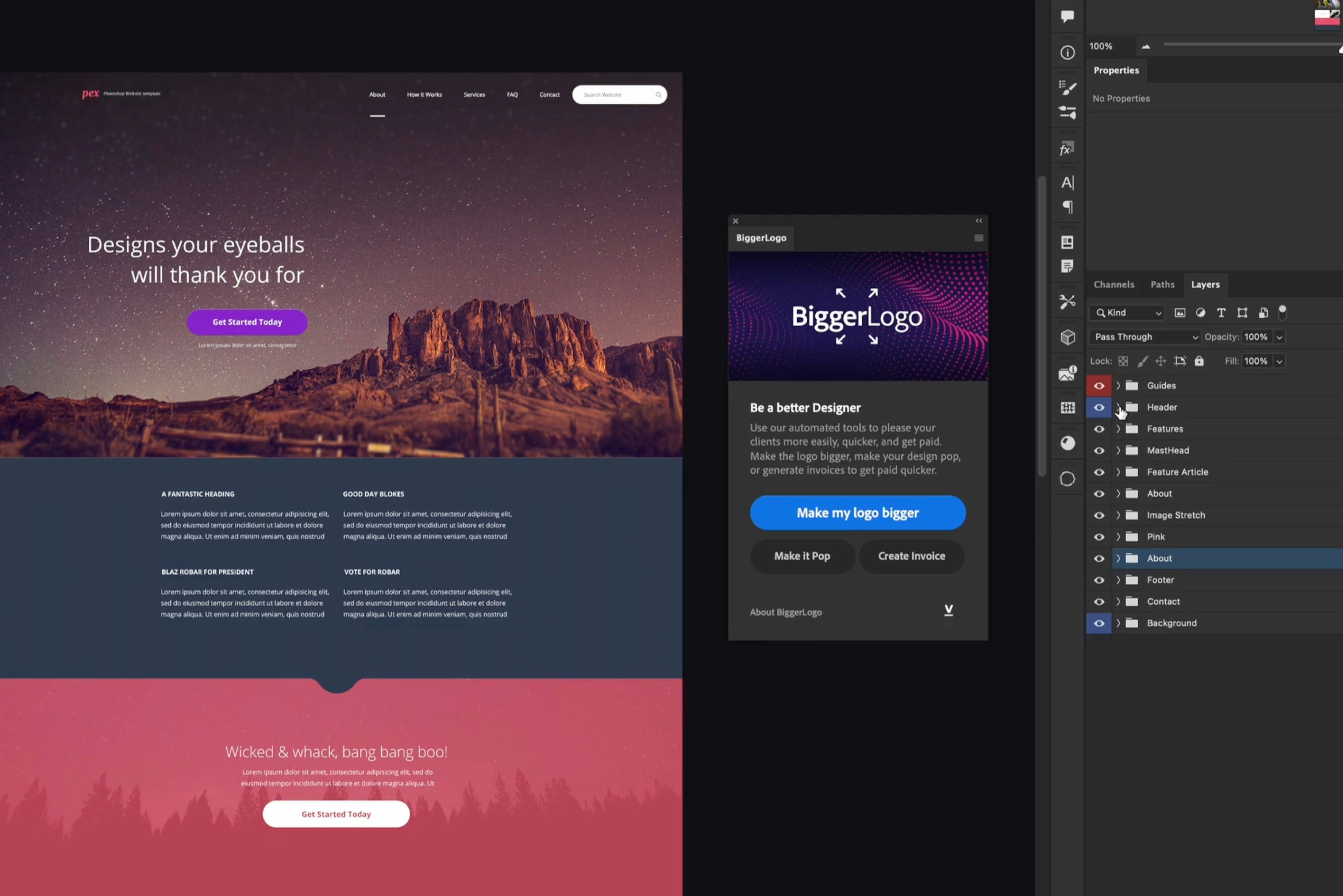 Plugin photoshop logo yang lebih besar media 2