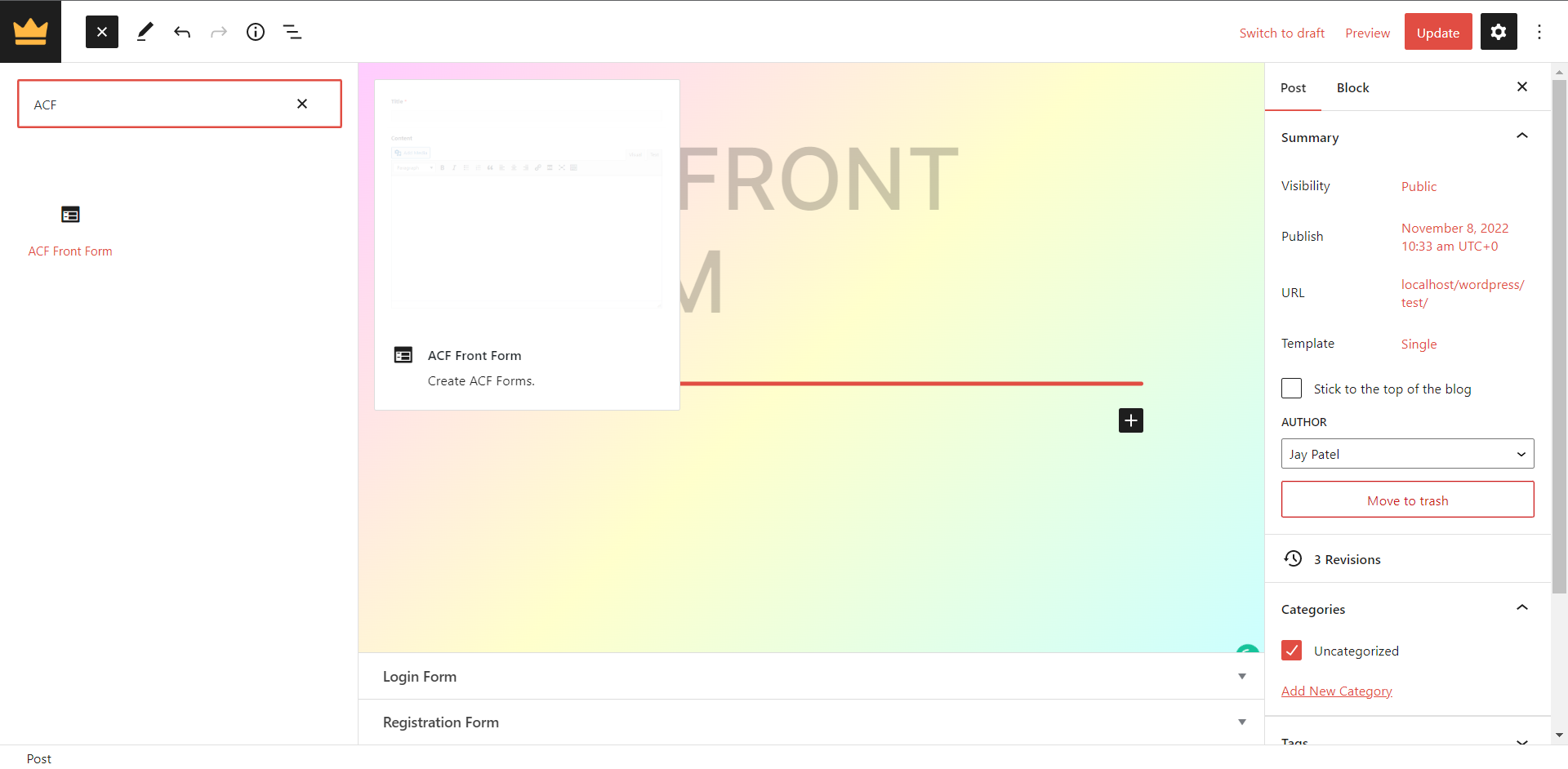 ACF Frontformen