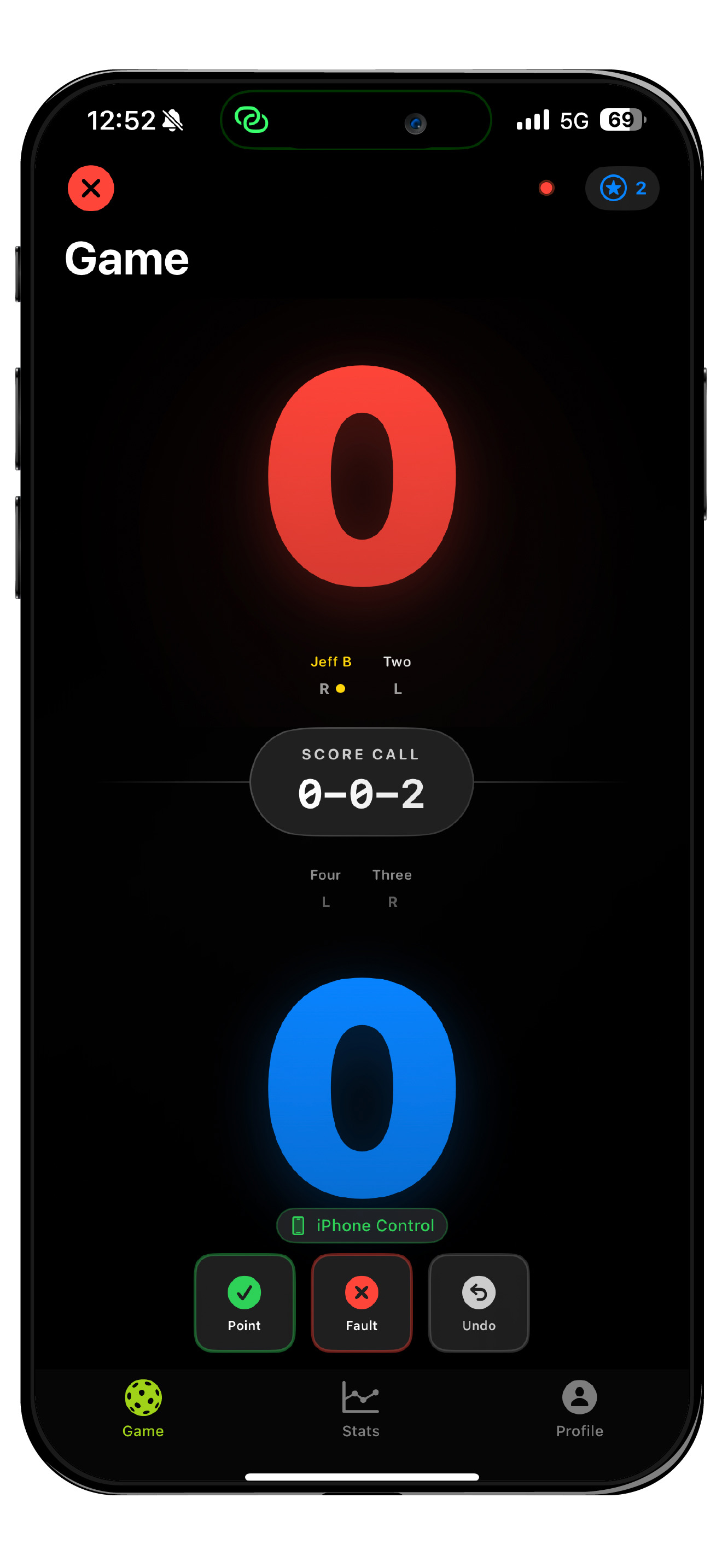 Zero Zero Two!Pickleball scorekeeper - Veeg om te scoren.Volg uw statistieken. media 2