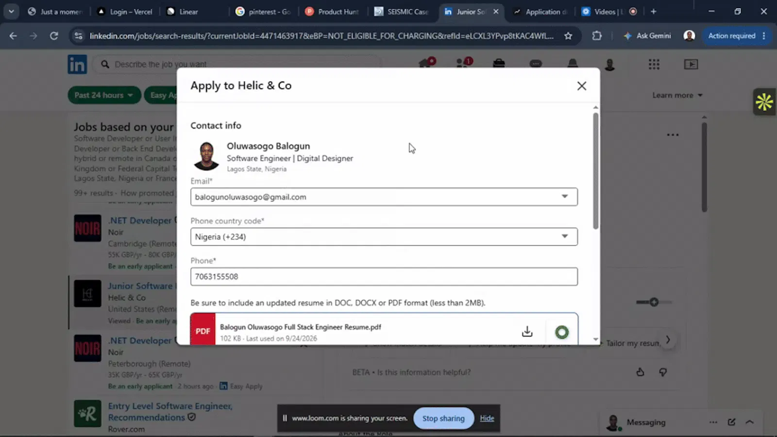 JobTrackr screenshot 1 (video preview)