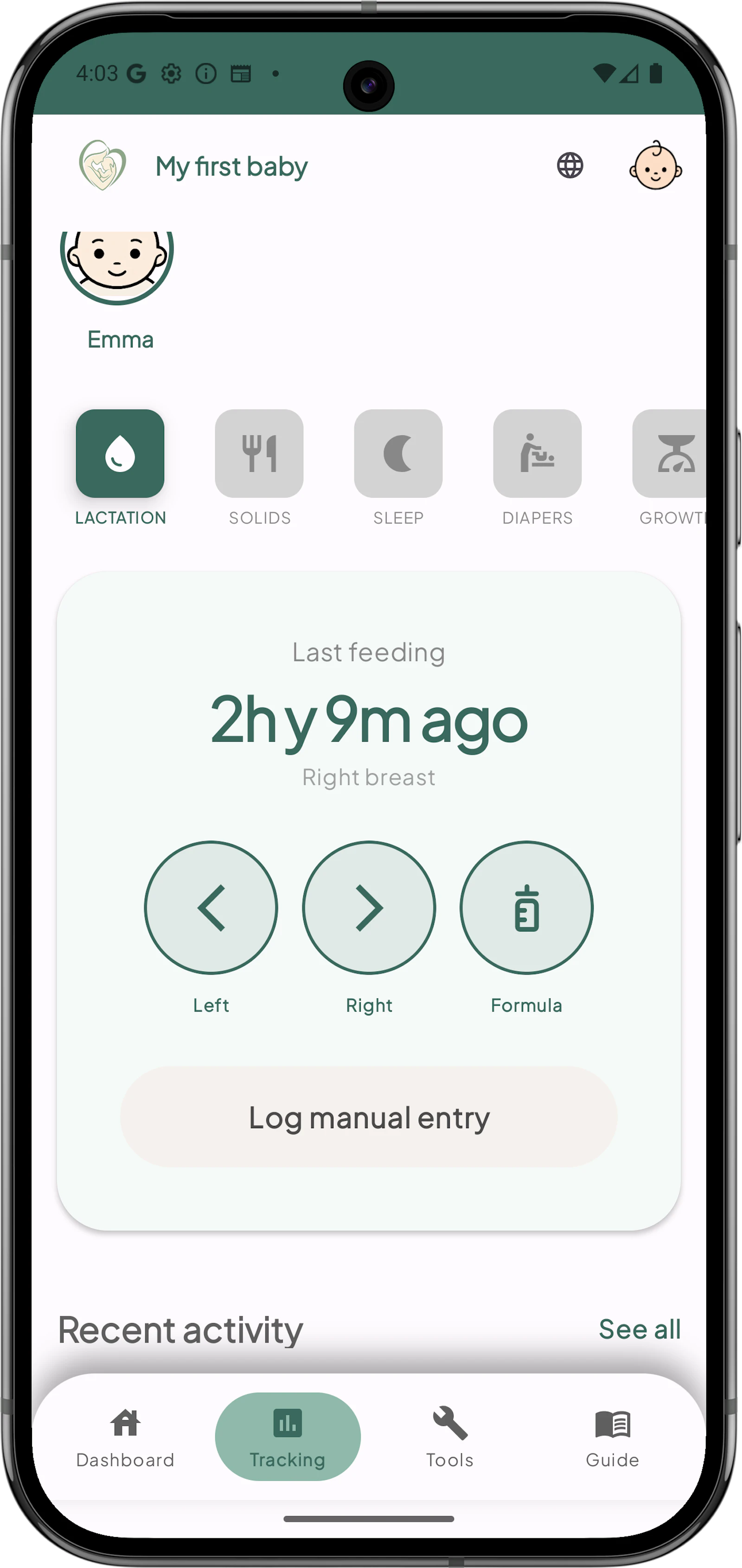 My Baby: Care & Tracker screenshot 2