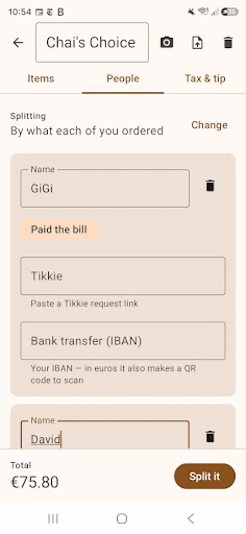 How to split a single bill screenshot 2