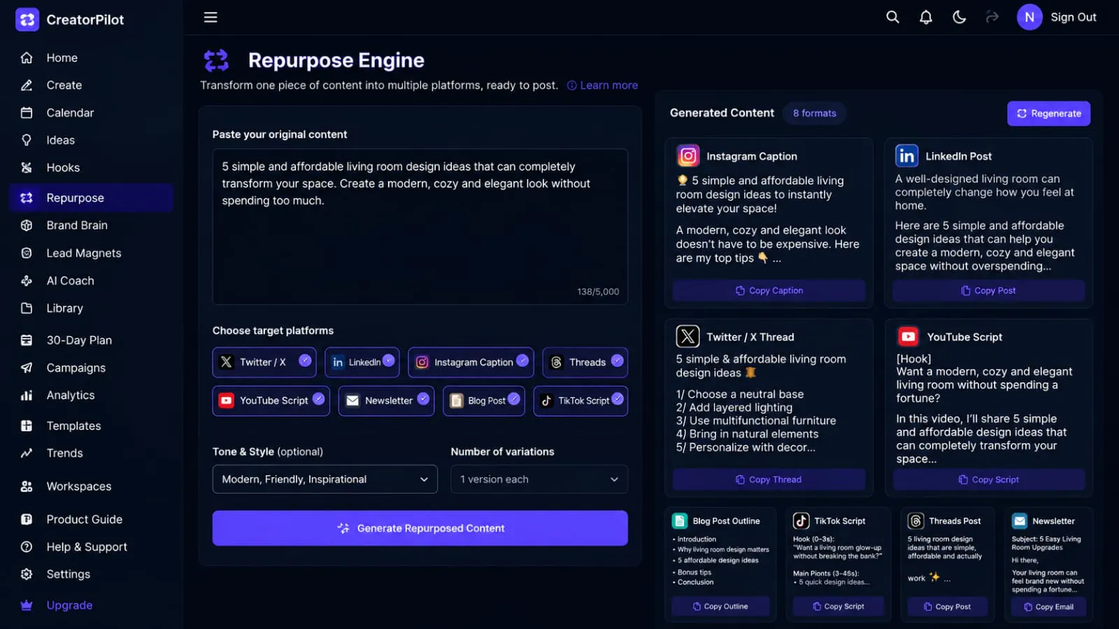 CreatorPilot AI gallery image