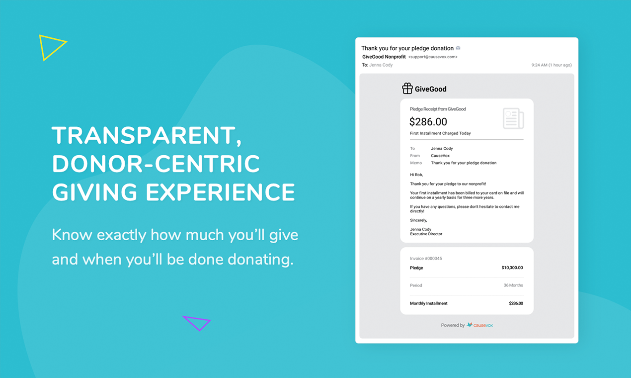 Pledge Now Pay Later by CauseVox gallery image