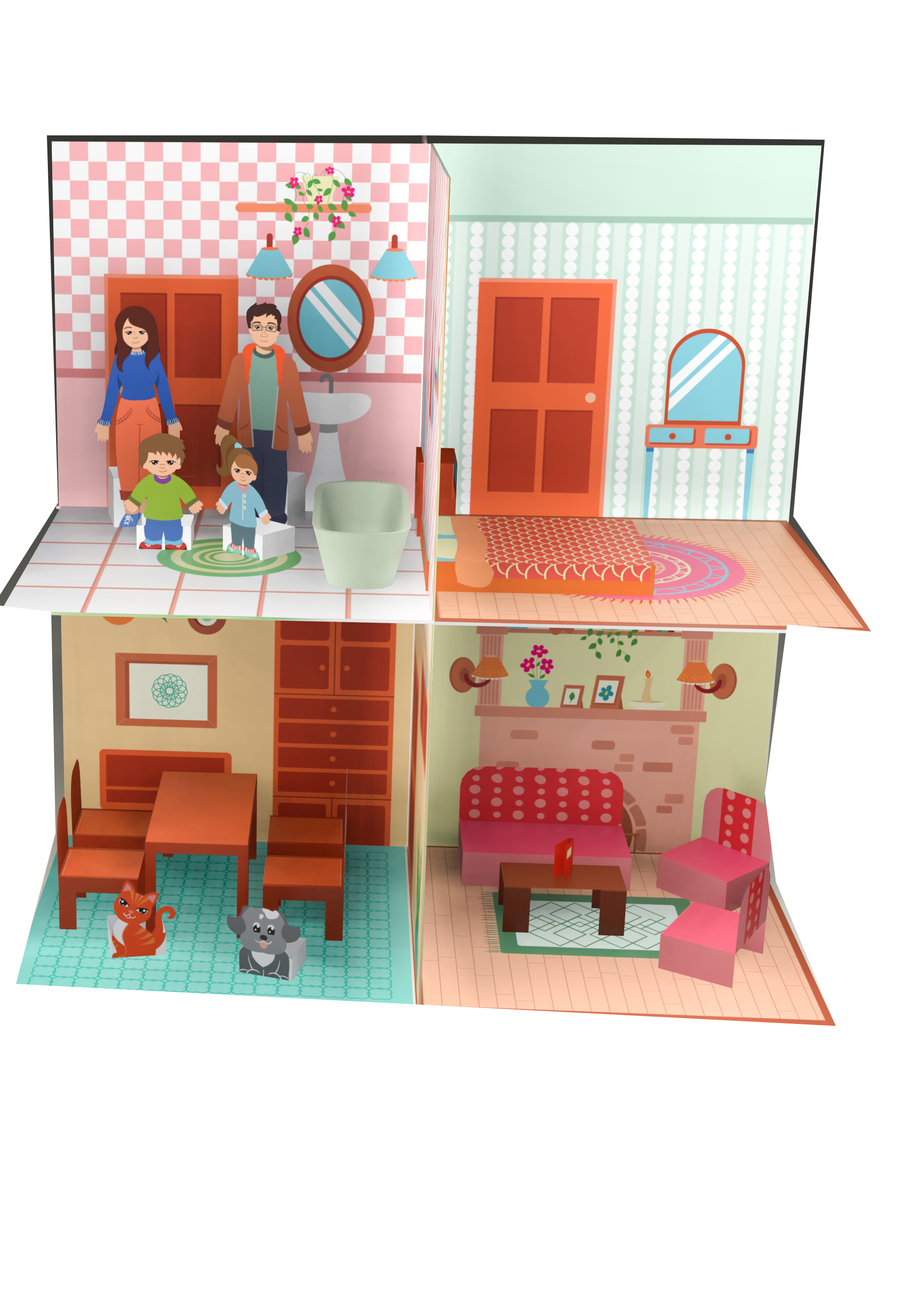 3D Pop-up Fun Dollhouse Book gallery image