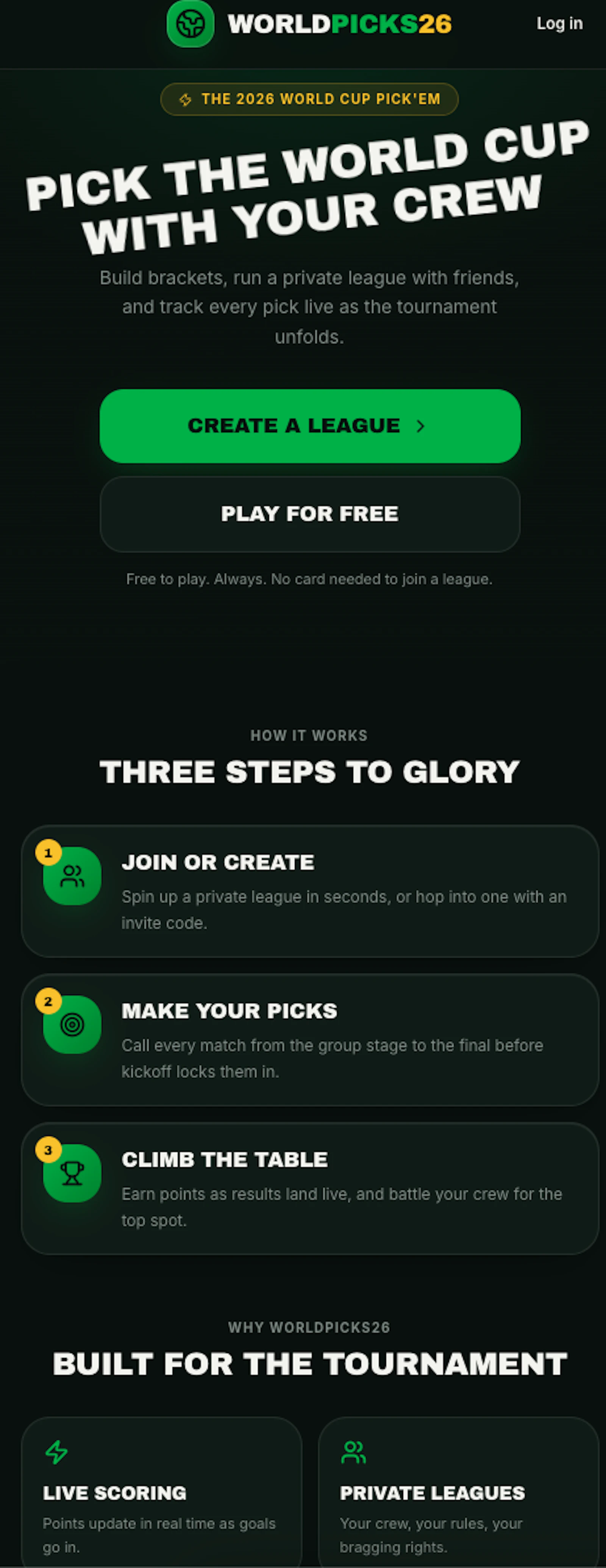 WorldPicks2026 - 2026 World Cup Pick'em  screenshot 2