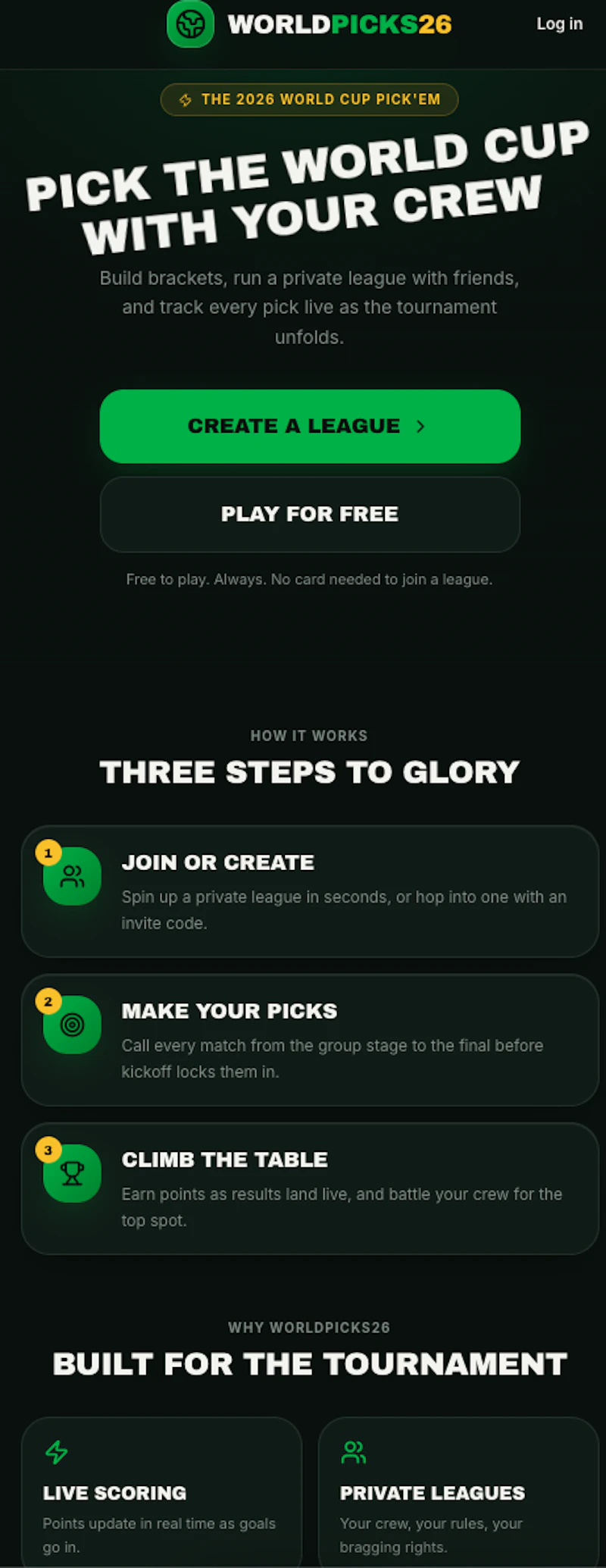 WorldPicks2026 - 2026 World Cup Pick'em  screenshot 2