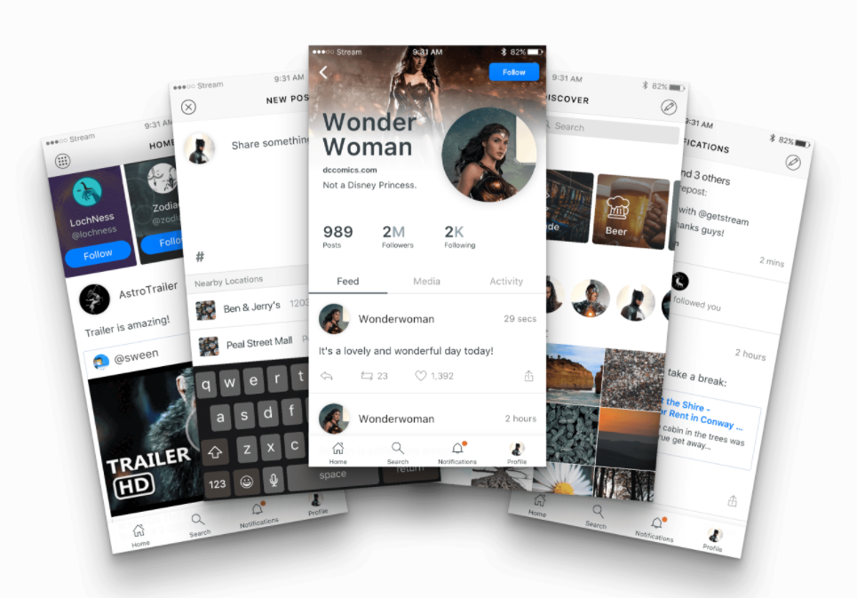 Based Mobile Social Ui Kit For Sketch Ui Kit For Feeds On