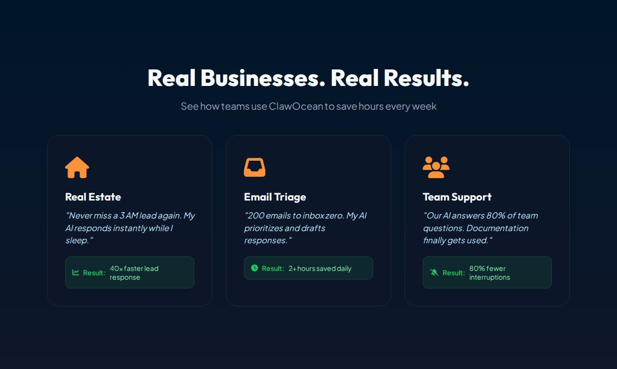 ClawOcean - Screenshot 5 showing product features and functionality