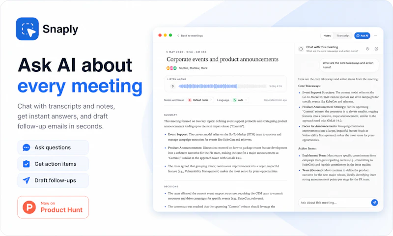 AI meeting notes by Snaply screenshot 6