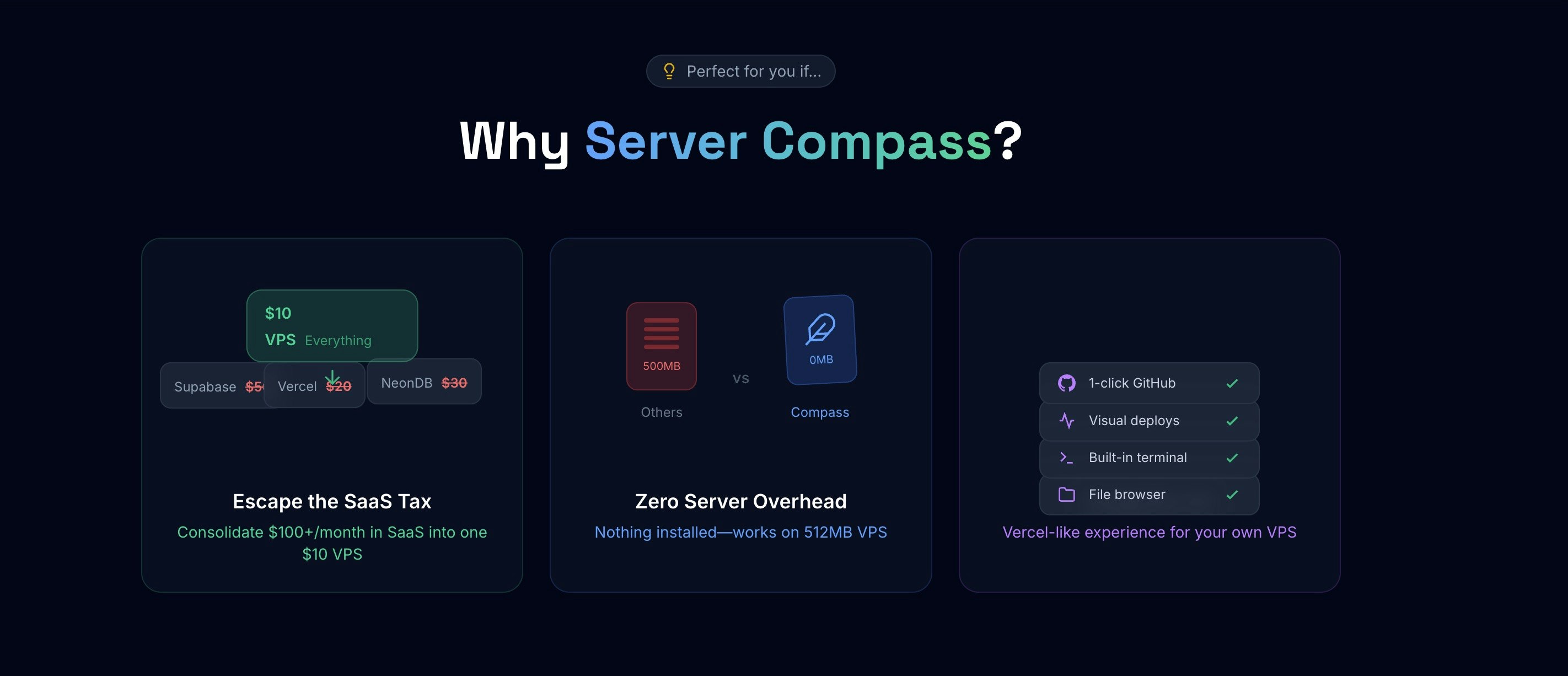 Server Compass  - Main product screenshot demonstrating key features and user interface